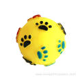 Paw print squeaky dog toy ball pet supplies
